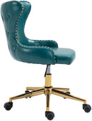 Hendrix Blue Faux Leather Office Chair - Town Of Bargains Furniture - NY