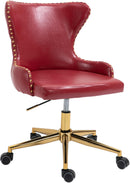 Hendrix Red Faux Leather Office Chair - Town Of Bargains Furniture - NY