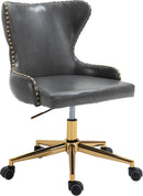 Hendrix Grey Faux Leather Office Chair - Town Of Bargains Furniture - NY