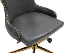 Hendrix Grey Faux Leather Office Chair - Town Of Bargains Furniture - NY