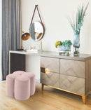 Clover Pink Velvet Ottoman - Town Of Bargains Furniture - NY