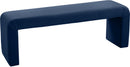 Minimalist Navy Velvet Bench - Town Of Bargains Furniture - NY