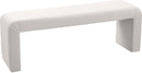 Minimalist Cream Velvet Bench - Town Of Bargains Furniture - NY