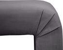 Minimalist Grey Velvet Bench - Town Of Bargains Furniture - NY