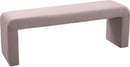 Minimalist Pink Velvet Bench - Town Of Bargains Furniture - NY