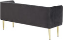 Audrey Grey Velvet Bench - Town Of Bargains Furniture - NY
