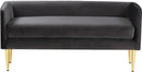 Audrey Grey Velvet Bench - Town Of Bargains Furniture - NY