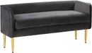 Audrey Grey Velvet Bench - Town Of Bargains Furniture - NY