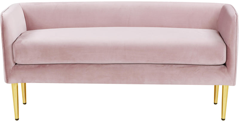 Audrey Pink Velvet Bench