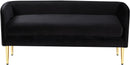 Audrey Black Velvet Bench - Town Of Bargains Furniture - NY
