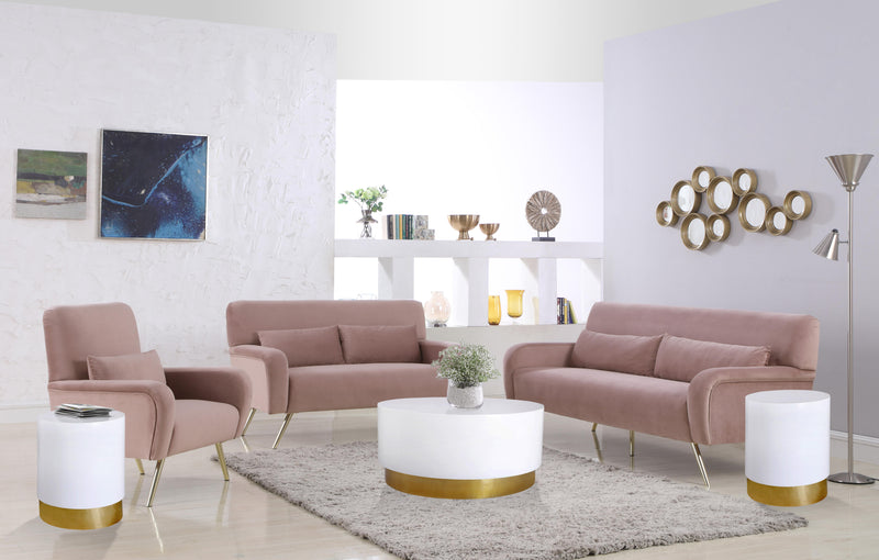 Deco White/Gold End Table - Town Of Bargains Furniture - NY