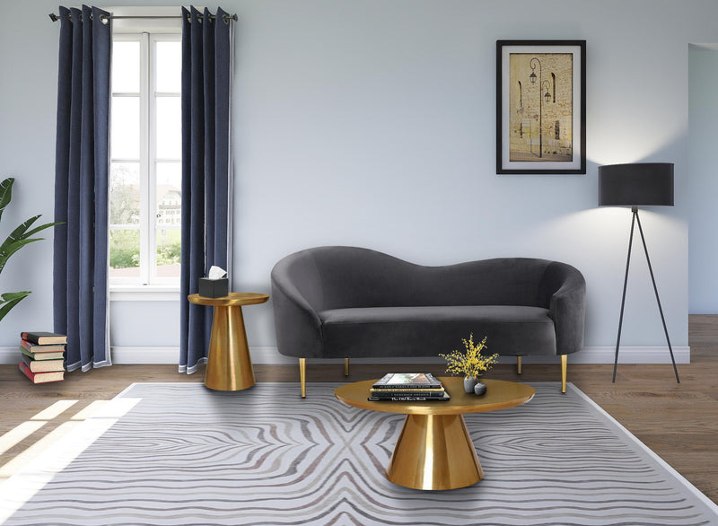 Martini Brushed Gold End Table - Town Of Bargains Furniture - NY