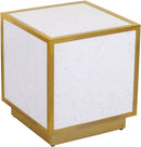 Glitz White Faux Marble End Table - Town Of Bargains Furniture - NY