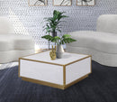 Glitz White Faux Marble Coffee Table - Town Of Bargains Furniture - NY