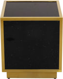 Glitz Black Faux Marble End Table - Town Of Bargains Furniture - NY