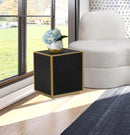 Glitz Black Faux Marble End Table - Town Of Bargains Furniture - NY