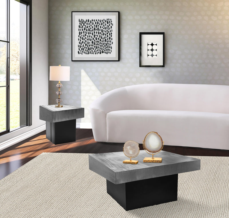 Palladium Silver End Table - Town Of Bargains Furniture - NY