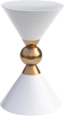 Malia White / Gold End Table - Town Of Bargains Furniture - NY
