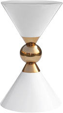 Malia White / Gold End Table - Town Of Bargains Furniture - NY