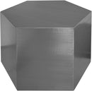Hexagon Brushed Chrome Coffee Table