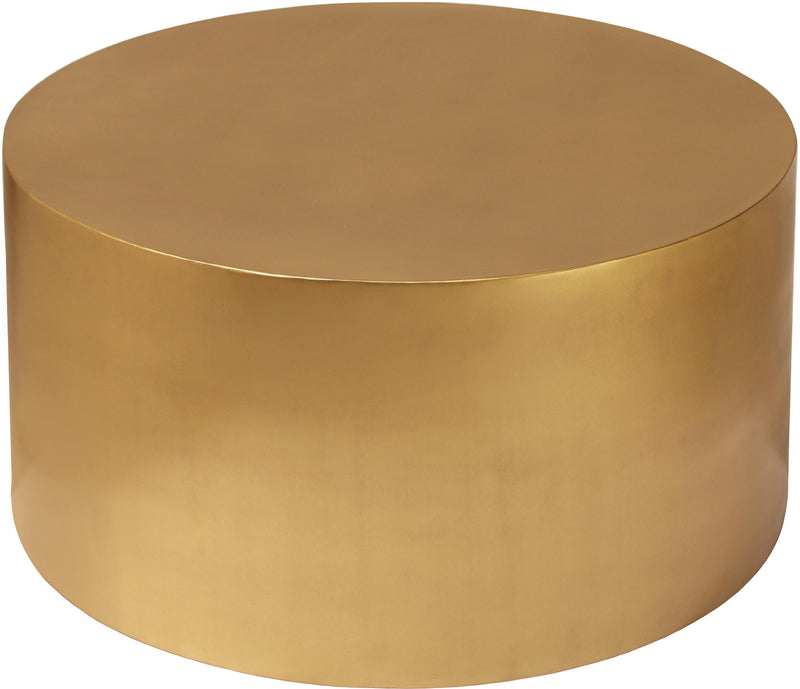 Cylinder Brushed Gold Coffee Table