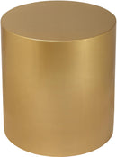 Cylinder Brushed Gold End Table - Town Of Bargains Furniture - NY