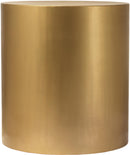Cylinder Brushed Gold End Table - Town Of Bargains Furniture - NY