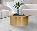 Cylinder Brushed Gold Coffee Table - Town Of Bargains Furniture - NY