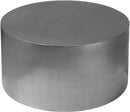 Cylinder Brushed Chrome Coffee Table - Town Of Bargains Furniture - NY