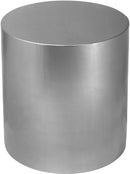 Cylinder Brushed Chrome End Table - Town Of Bargains Furniture - NY