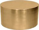 Cylinder Brushed Gold Coffee Table - Town Of Bargains Furniture - NY