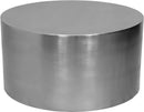 Cylinder Brushed Chrome Coffee Table - Town Of Bargains Furniture - NY