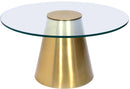 Glassimo Brushed Gold Coffee Table - Town Of Bargains Furniture - NY