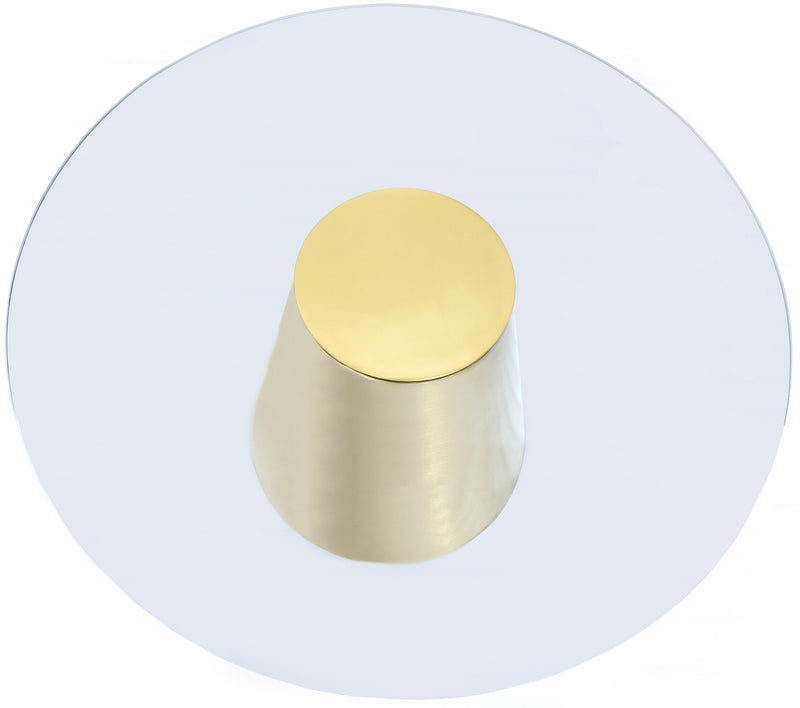 Glassimo Brushed Gold End Table - Town Of Bargains Furniture - NY
