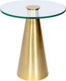 Glassimo Brushed Gold End Table - Town Of Bargains Furniture - NY