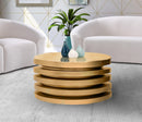 Levels Brushed Gold Coffee Table - Town Of Bargains Furniture - NY
