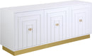 Cosmopolitan White Lacquer Sideboard/Buffet - Town Of Bargains Furniture - NY