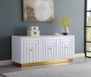 Cosmopolitan White Lacquer Sideboard/Buffet - Town Of Bargains Furniture - NY
