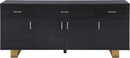 Excel Grey Oak Veneer Lacquer Sideboard/Buffet - Town Of Bargains Furniture - NY