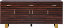 Excel Brown Zebra Wood Veneer Lacquer Sideboard/Buffet - Town Of Bargains Furniture - NY