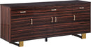 Excel Brown Zebra Wood Veneer Lacquer Sideboard/Buffet - Town Of Bargains Furniture - NY