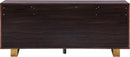 Excel Brown Zebra Wood Veneer Lacquer Sideboard/Buffet - Town Of Bargains Furniture - NY