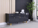 Excel Grey Oak Veneer Lacquer Sideboard/Buffet - Town Of Bargains Furniture - NY