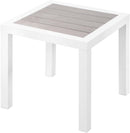 Nizuc Grey manufactured wood Outdoor Patio Aluminum End Table