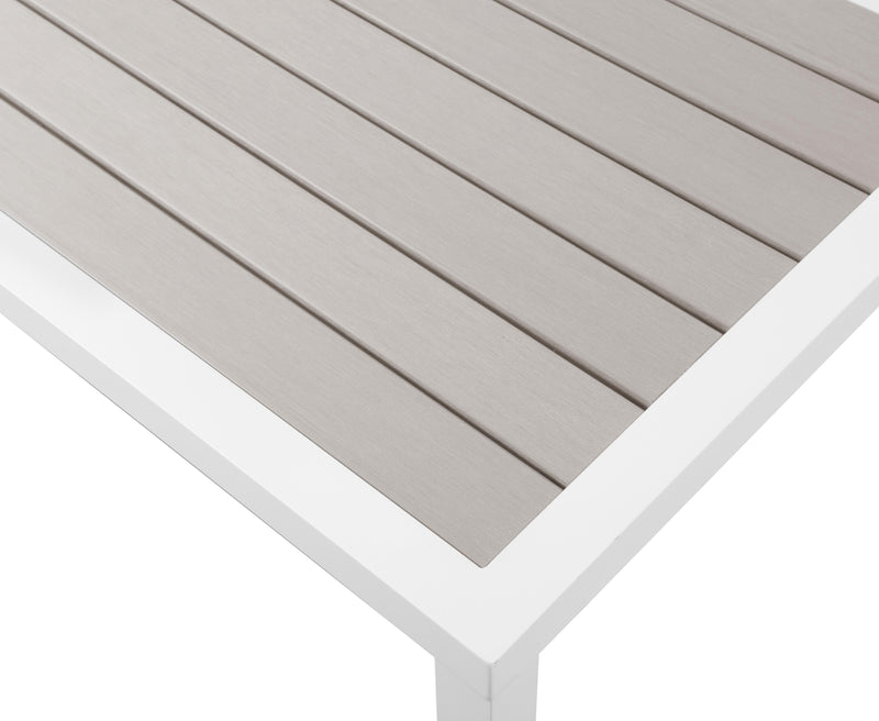 Nizuc Grey manufactured wood Outdoor Patio Aluminum End Table - Town Of Bargains Furniture - NY