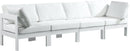 Nizuc White Waterproof Fabric Outdoor Patio Modular Sofa - Town Of Bargains Furniture - NY