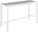 Nizuc Grey manufactured wood Outdoor Patio Aluminum Rectangle Bar Table