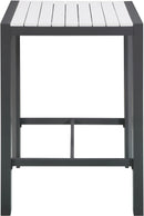 Nizuc White manufactured wood Outdoor Patio Aluminum Square Bar Table