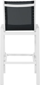 Nizuc Black Mesh Waterproof Fabric Outdoor Patio Aluminum Mesh Barstool