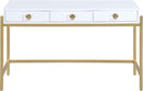 Abigail White / Gold Desk/Console